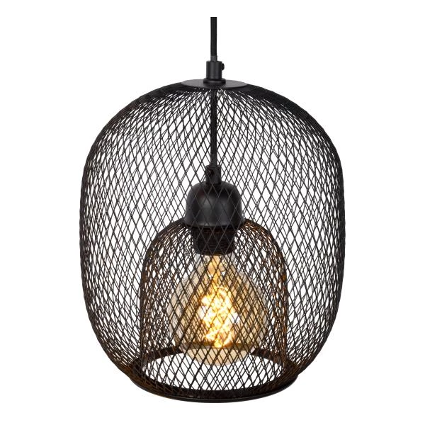 Lucide JERREL - Hanglamp - Ø 51 cm - 3xE27 - Zwart - detail 3